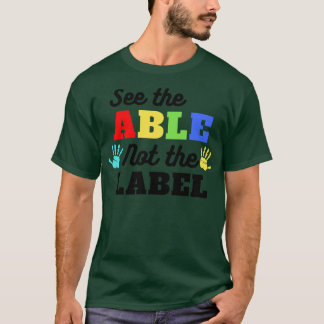 Camiseta Veja A Aptidão Não A Consciência Do Autismo De Eti