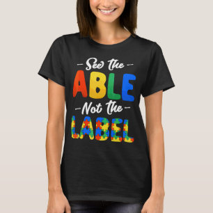 Camiseta Veja A Capa De Não Rotular O Autismo Mamãe Autista