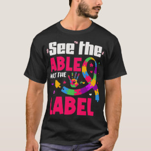 Camiseta Veja a variável não a etiqueta Autismo presentes p