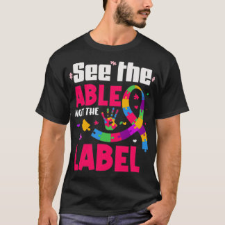 Camiseta Veja a variável não a etiqueta Autismo presentes p