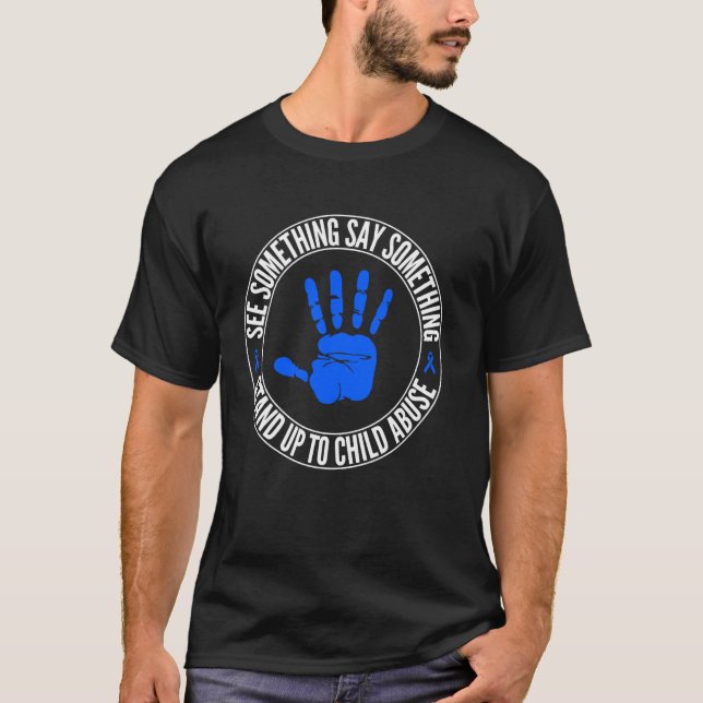 Camiseta Veja Algo, Diga Algo Conscientização sobre Abuso I (Frente)