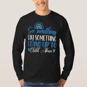 Camiseta Veja E Diga Algo Sobre Leopa De Prevenção De Abuso