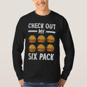 Camiseta Veja Meu Gráfico de Cheeseburger de Seis Pacotes