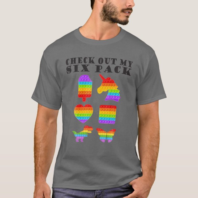 Camiseta Veja Meu Pop De Fidget Legal Com Seis Pacotes Que  (Frente)