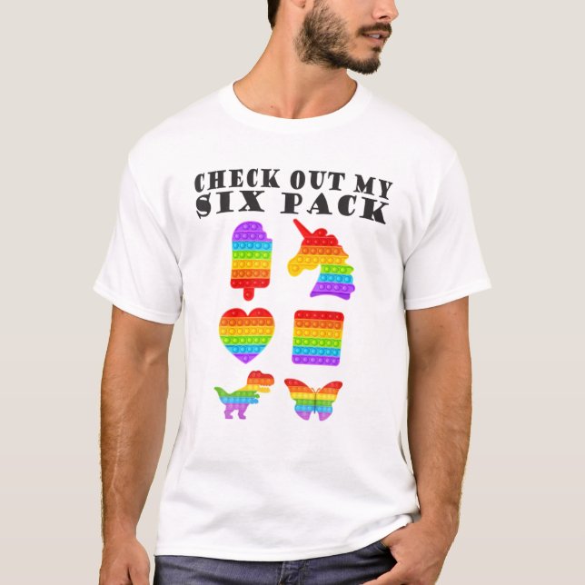 Camiseta Veja Meu Pop De Fidget Legal Com Seis Pacotes Que  (Frente)