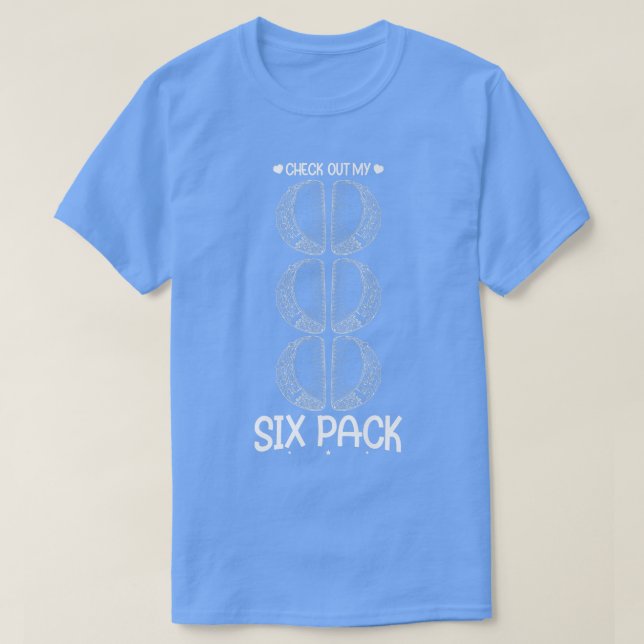 Camiseta Veja Meu Tee De Taco Com Seis Pacotes (Frente do Design)