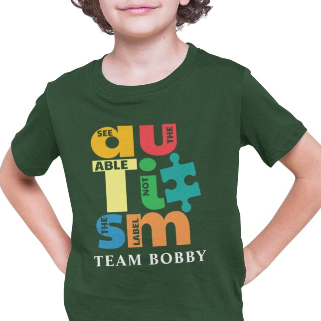 Camiseta Veja o Able Not the Label Autism (See The Able Not the Label Autism T-Shirt)