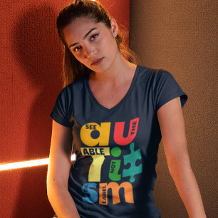 Camiseta Veja o Able Not the Label Autism Consciência