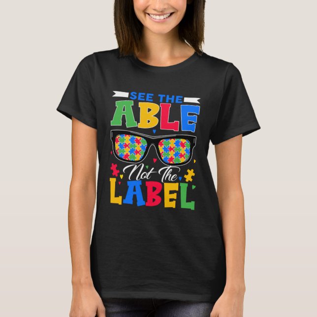 Camiseta Veja O Able Not The Label Quebra-cabeça Glass Auti (Frente)