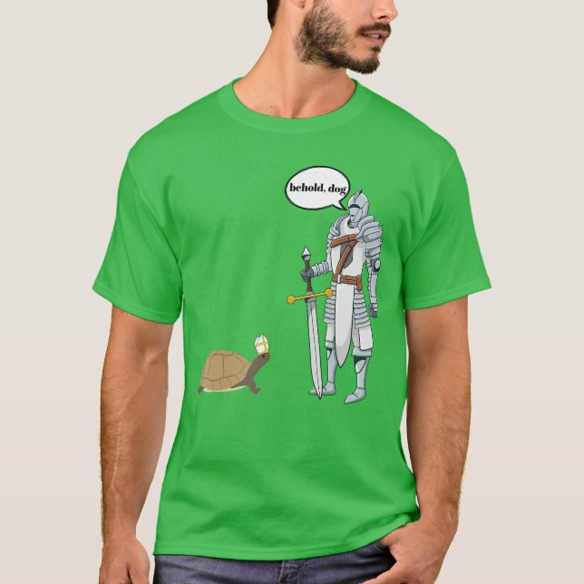 Camiseta Veja o cachorro Funnyurtle usando um chapéu de pad (Frente)