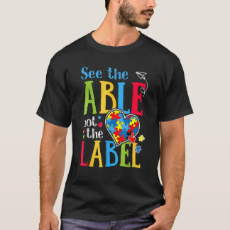 Camiseta Veja O Capaz Não O Rótulo Autismo Puzzle Amor Ouvi