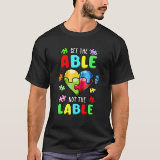 Camiseta Veja O Capaz Não O Rótulo Peças Do Quebra-Cabeça A