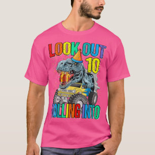 Camiseta Veja O Dinossauro Dos Caminhões De 10 Monstros