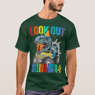 Camiseta Veja O Dinossauro Monstro De Caminhões