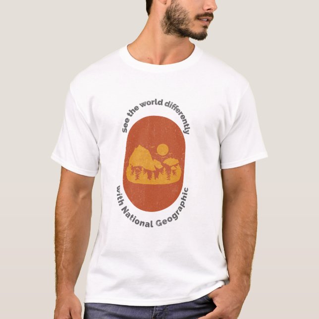 Camiseta Veja o mundo de forma diferente com a National Geo (Frente)
