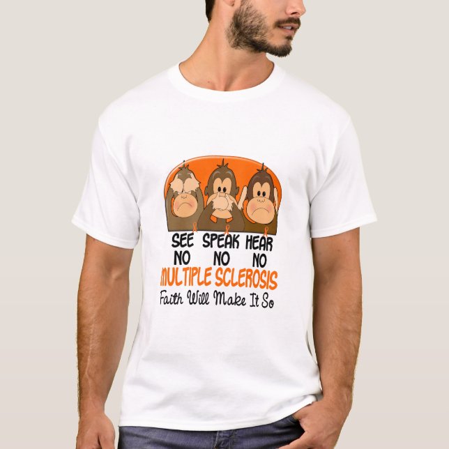 Camiseta Veja que para falar não ouça nenhum MS 1 da (Frente)