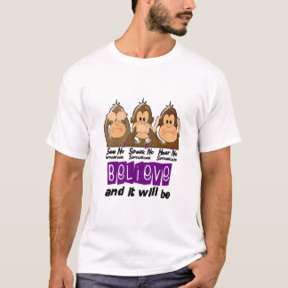 Camiseta Veja que para falar não ouça nenhum Sarcoidosis 3