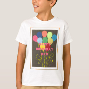 Camiseta Veja seu design Feliz Aniversário Bro
