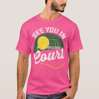 Camiseta Veja Você No Tribunal Para Um Tênis De Jogador De