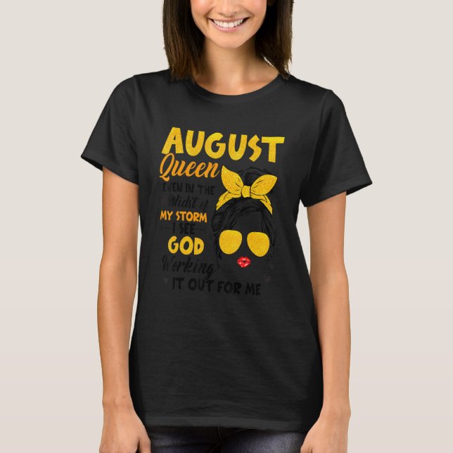 Camiseta Vejo Deus Agosto Aniversário Dia de as mães Cristã (Frente)