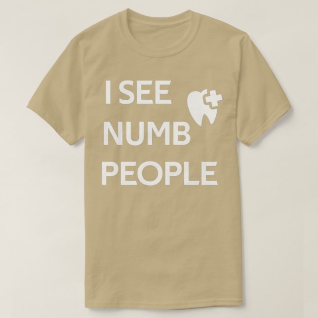 Camiseta Vejo Pessoas Numb (Frente do Design)