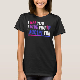 Camiseta Vejo Que Te Amo, Eu Te Aceito Orgulho gay Lgbt Bis