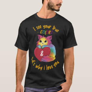 Camiseta Vejo Suas Verdadeiras Cores Gato Felino Conscienti