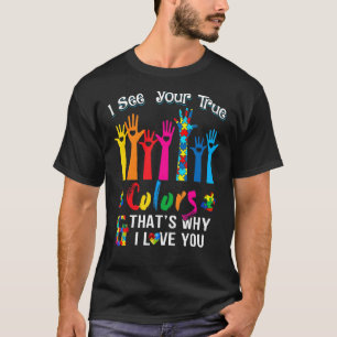 Camiseta Vejo suas verdadeiras cores Mãos de conscientiza