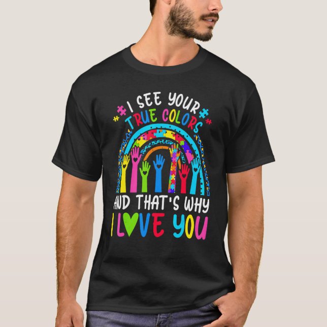 Camiseta Vejo Suas Verdadeiras Cores Peça do Quebra-Cabeça  (Frente)