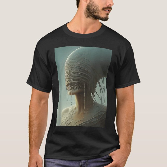 Camiseta Vejo você, Digital AI Stable Diffusion Tanque To (Frente)