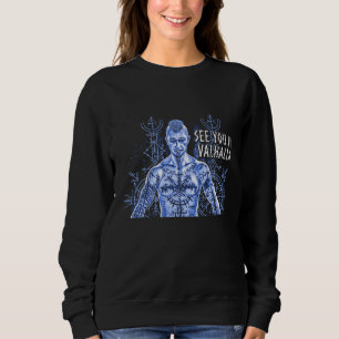 Camiseta Vejo você em Valhalla Norse Mythology Viking Warri