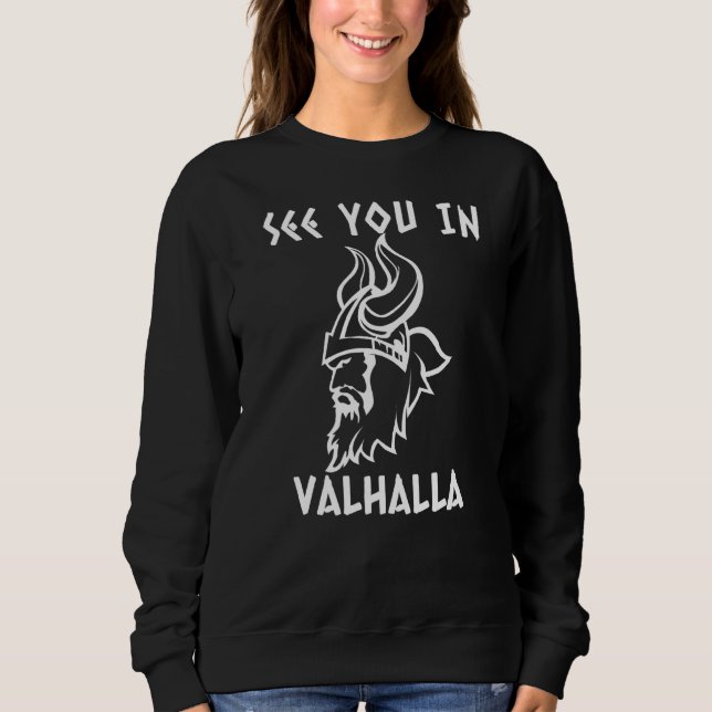 Camiseta Vejo Você Em Valhalla Viking (Frente)