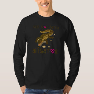 Camiseta Vejo Você Mais Tarde Jacaré Crianças Flórida Gato