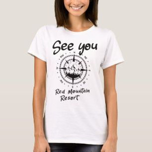 Camiseta Vejo Você No Esqui De Férias De Caminho Da Montanh