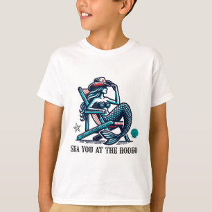 Camiseta Vejo Você No Rodeio Sereia E Chapéu De Cowboy Verã