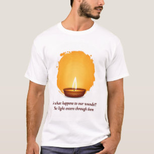 Camiseta Vela de Luz de Cura Citação Inspiradora