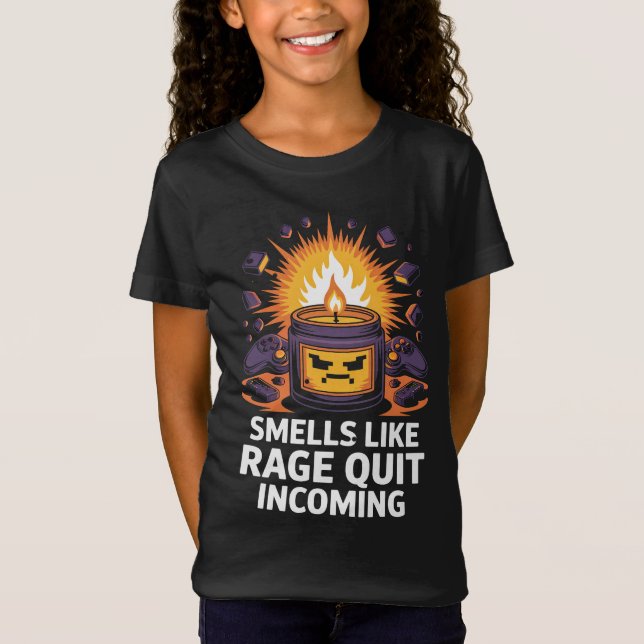 Camiseta Vela de Presente para Jogador de PC Cheira como Ra (Frente)