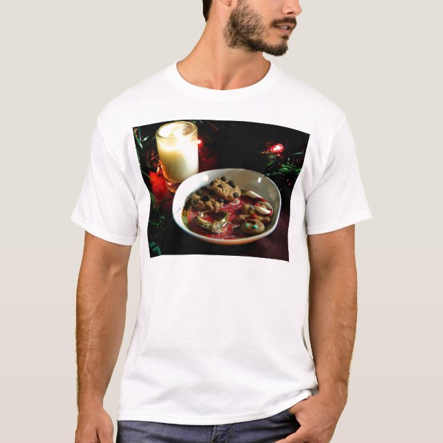 Camiseta Vela do biscoito do Natal (Frente)