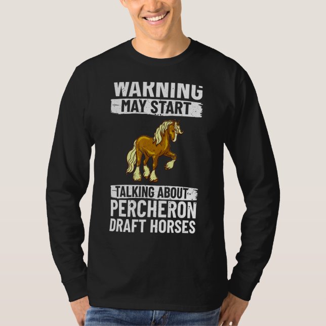 Camiseta Vela-guia-de-cavalo Percheron Draft Horse (Frente)