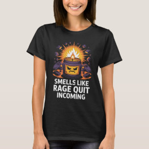 Camiseta Vela Presente para Jogador de PC Cheira como Raiva