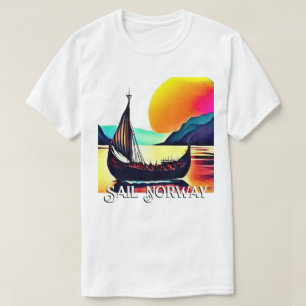 Camiseta Velas da Noruega com navio Vikiing