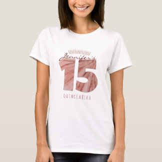 Camiseta Velas de Aniversário da Quinceanera 15