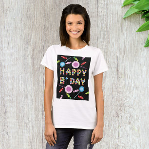 Camiseta Velas de saudação de aniversário