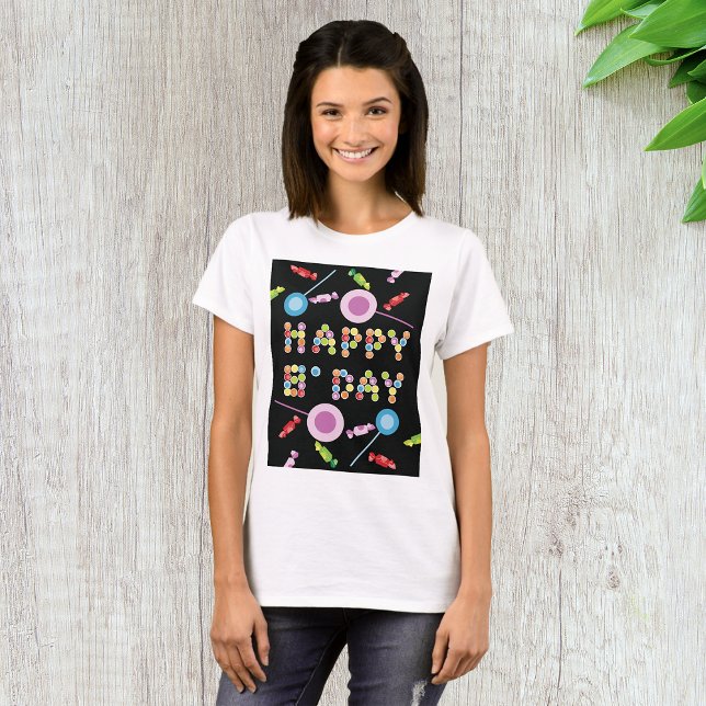 Camiseta Velas de saudação de aniversário (Criador carregado)
