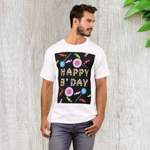 Camiseta Velas de saudação de aniversário