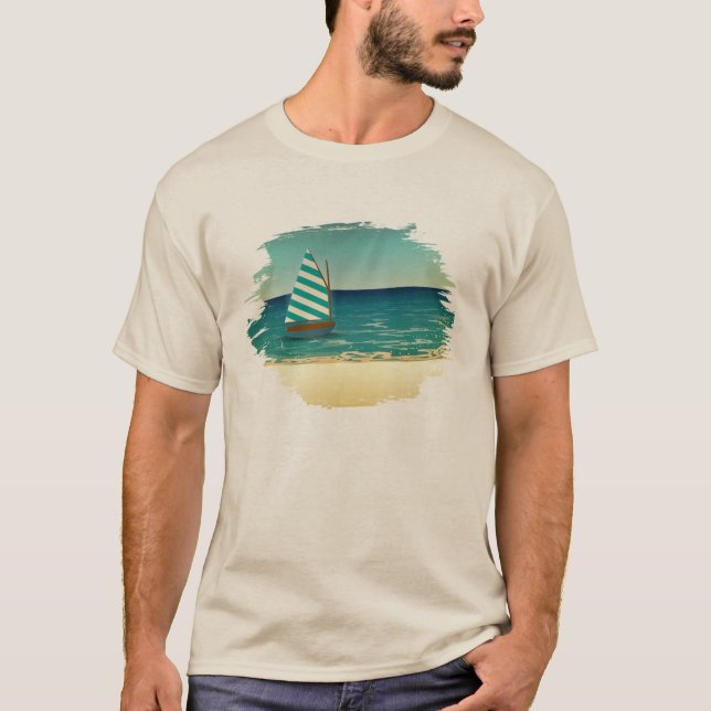 Camiseta Veleiro e mar (Frente)