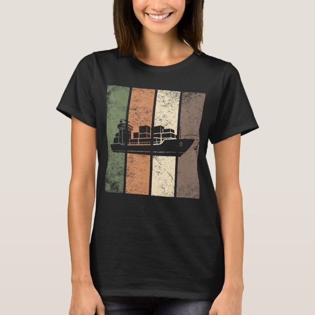 Camiseta Velejador de Barco de Recipiente Marítimo Mar (Frente)
