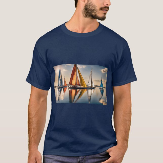Camiseta Velejando com meus amigos (Frente)