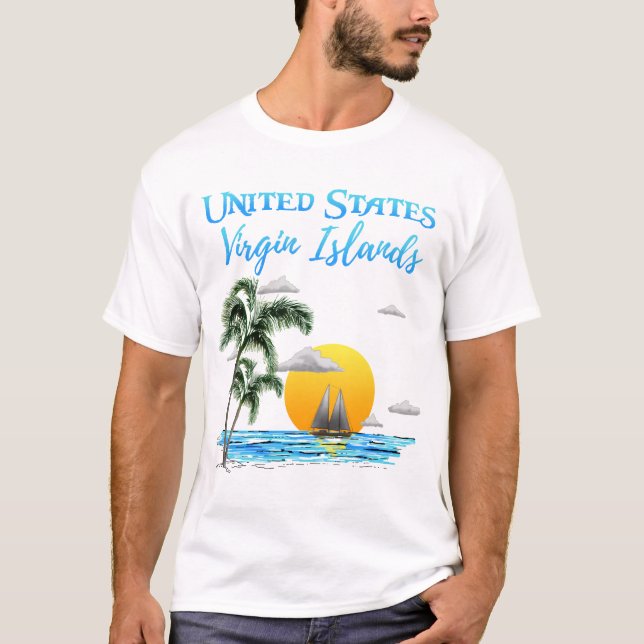 Camiseta Velejando Ilhas Virgens Americanas (Frente)