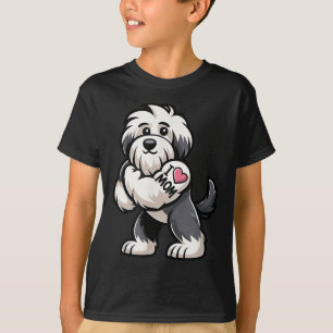 Camiseta Velha Cachorro Inglês Eu Amo Mamãe Cachorro Engraç